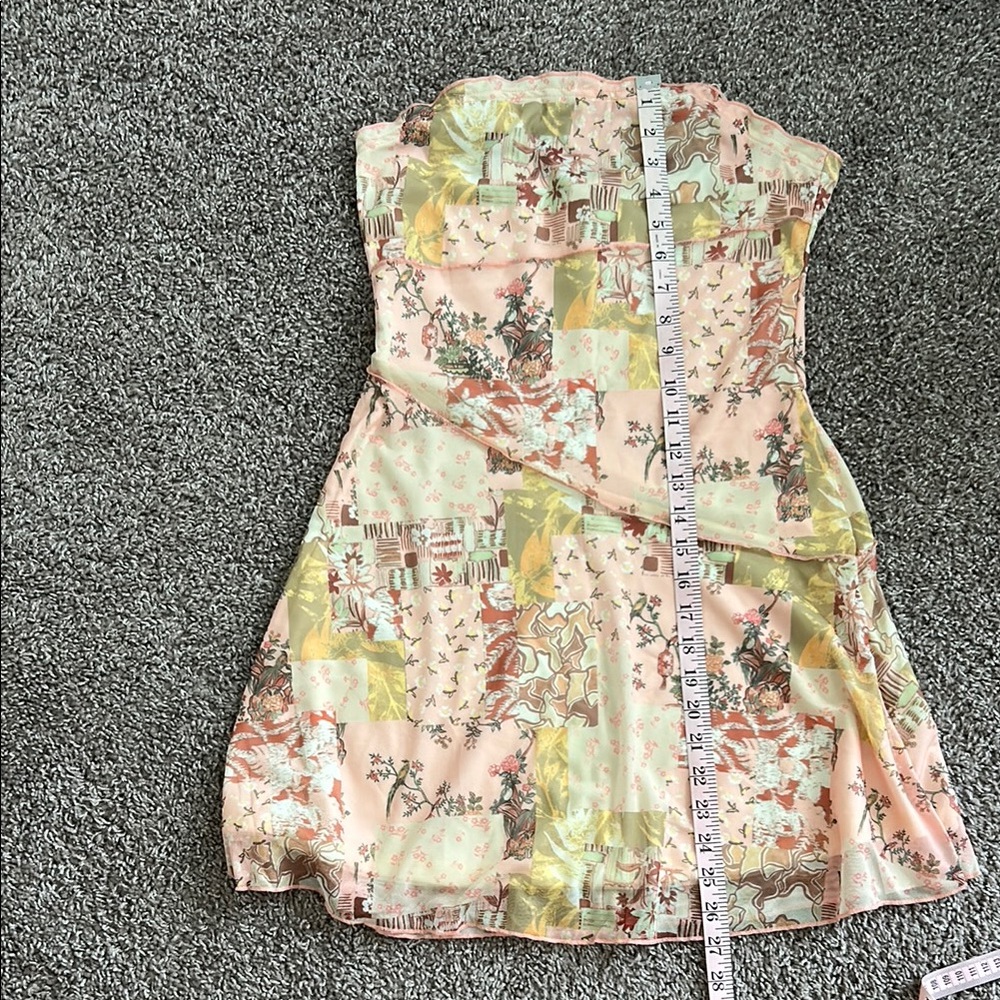 NWT Cottage Floral Patchwork Spaghetti Strap Dress - Picture 9 of 12
